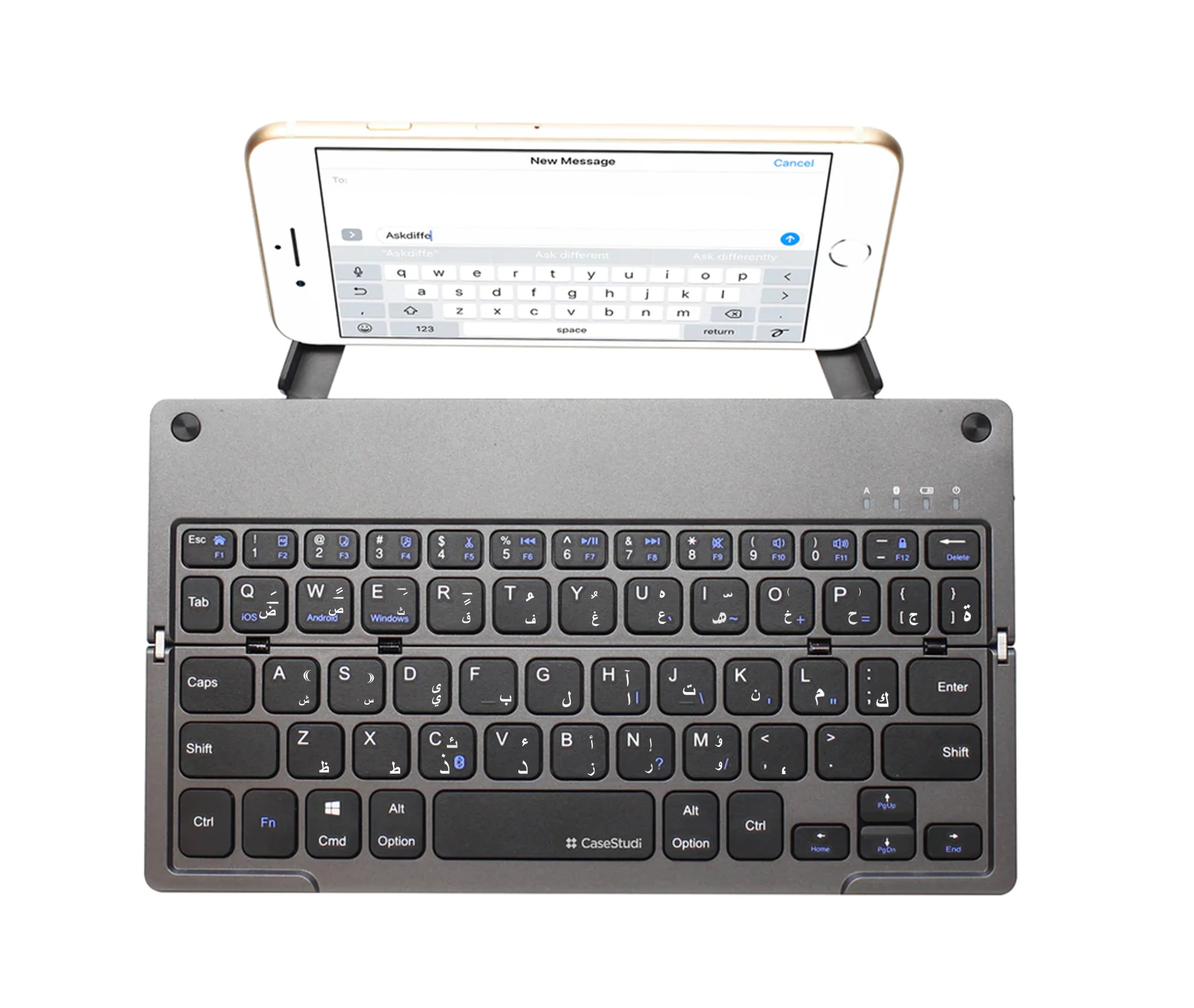 Casestudi Foldboard Bluetooth Wireless Keyboard -Grey - Tashqila Casestudi Foldboard Bluetooth Wireless Keyboard -Grey - Tashqila